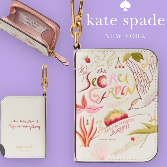 ♠️kate spade♠️ NWOT Secret Garden Coin/Card Keychain - Picture 14 of 14